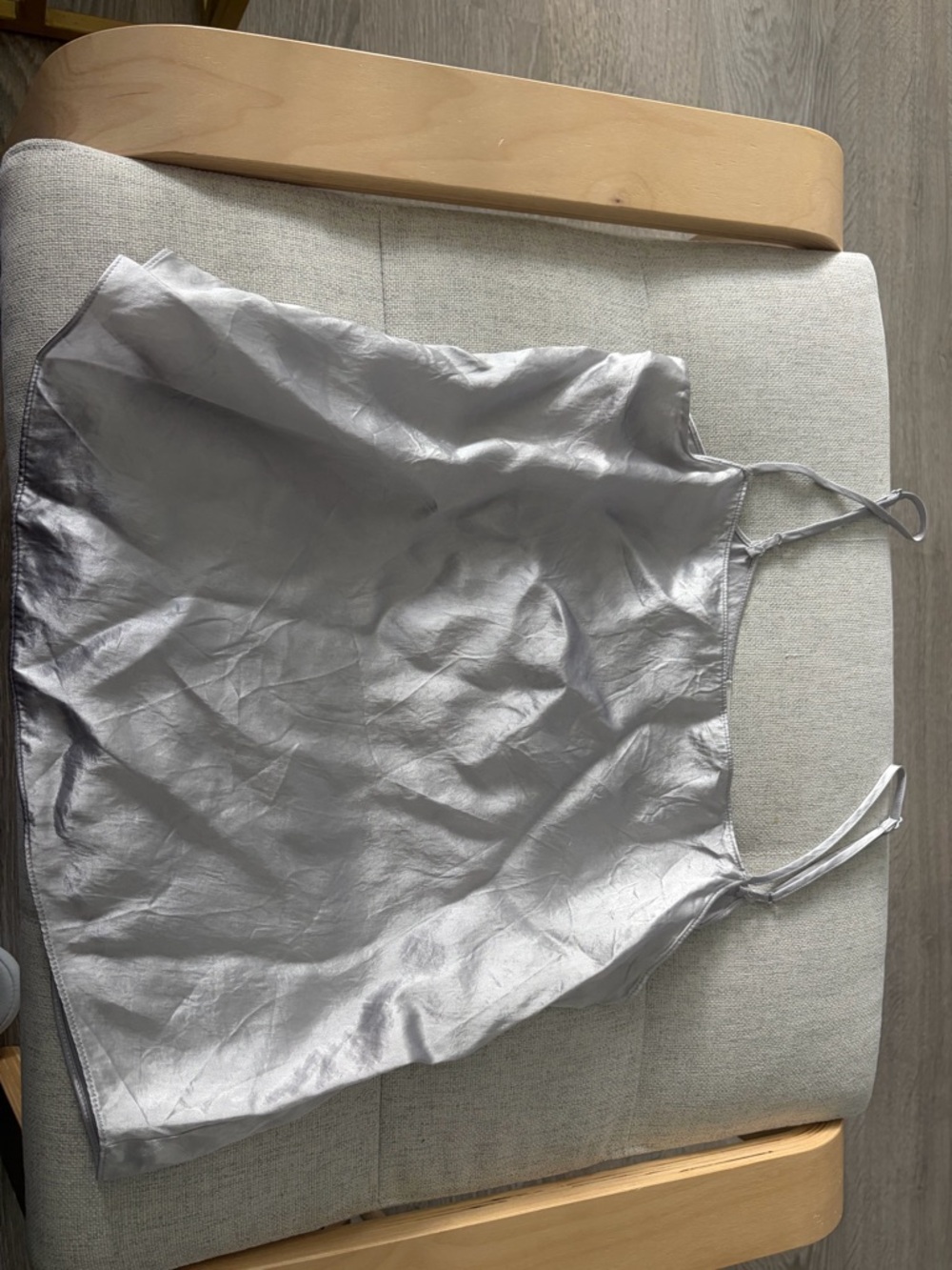 Babaton Silver Satin Cami Tank Top